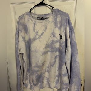Purple Tie dyed Playboy Crewneck